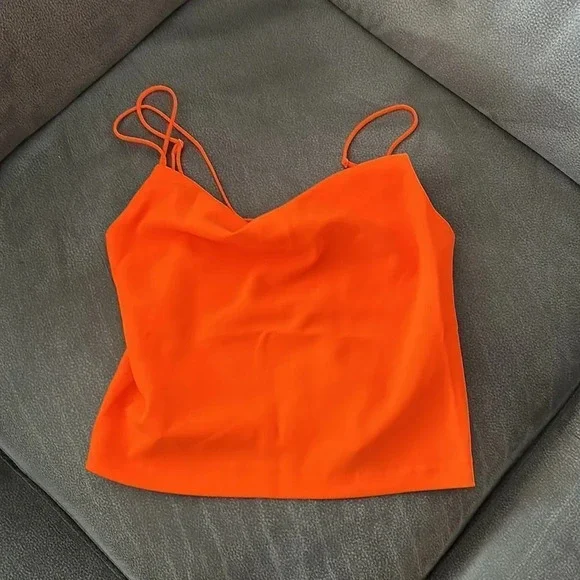 ZARA | Orange | MULTIPOSITION STRAP TANK TOP - Picture 15 of 15
